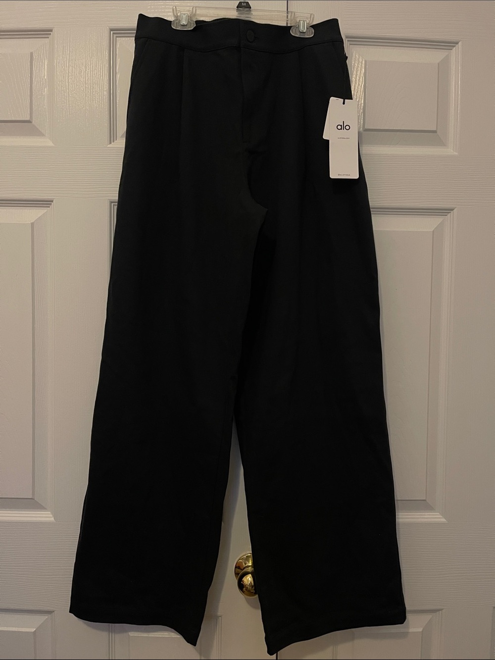 ALO Yoga Black Wide-Leg High-Waist Pants